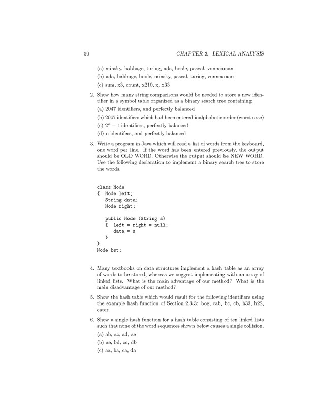 Compiler Design: Theory, Tools, and Examples - Page 50